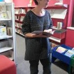 Jane Delaford Taylor in Barnstaple Children's Library. Photo Eileen Meara